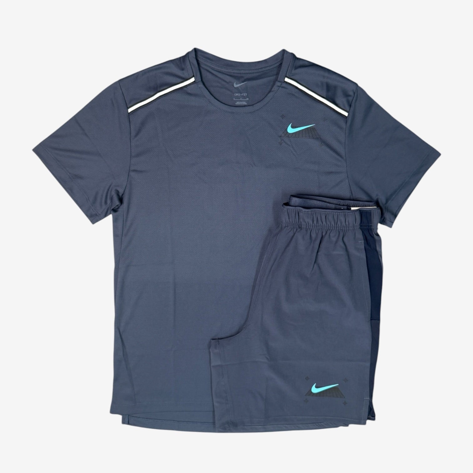 NIKE MILER GRAPHIC SHORT SET - THUNDER BLUE