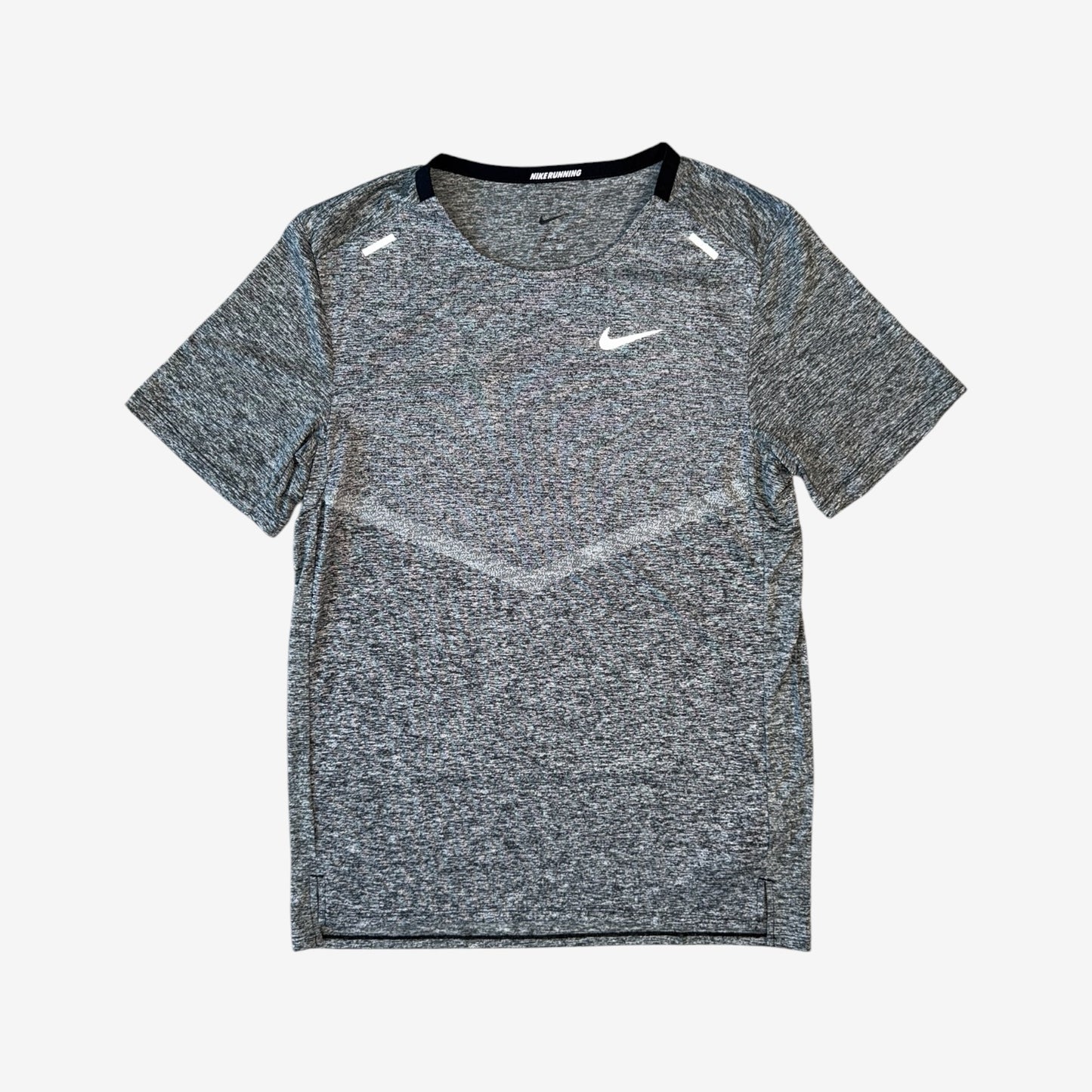 NIKE RISE 365 T-SHIRT - BLACK/HEATHER