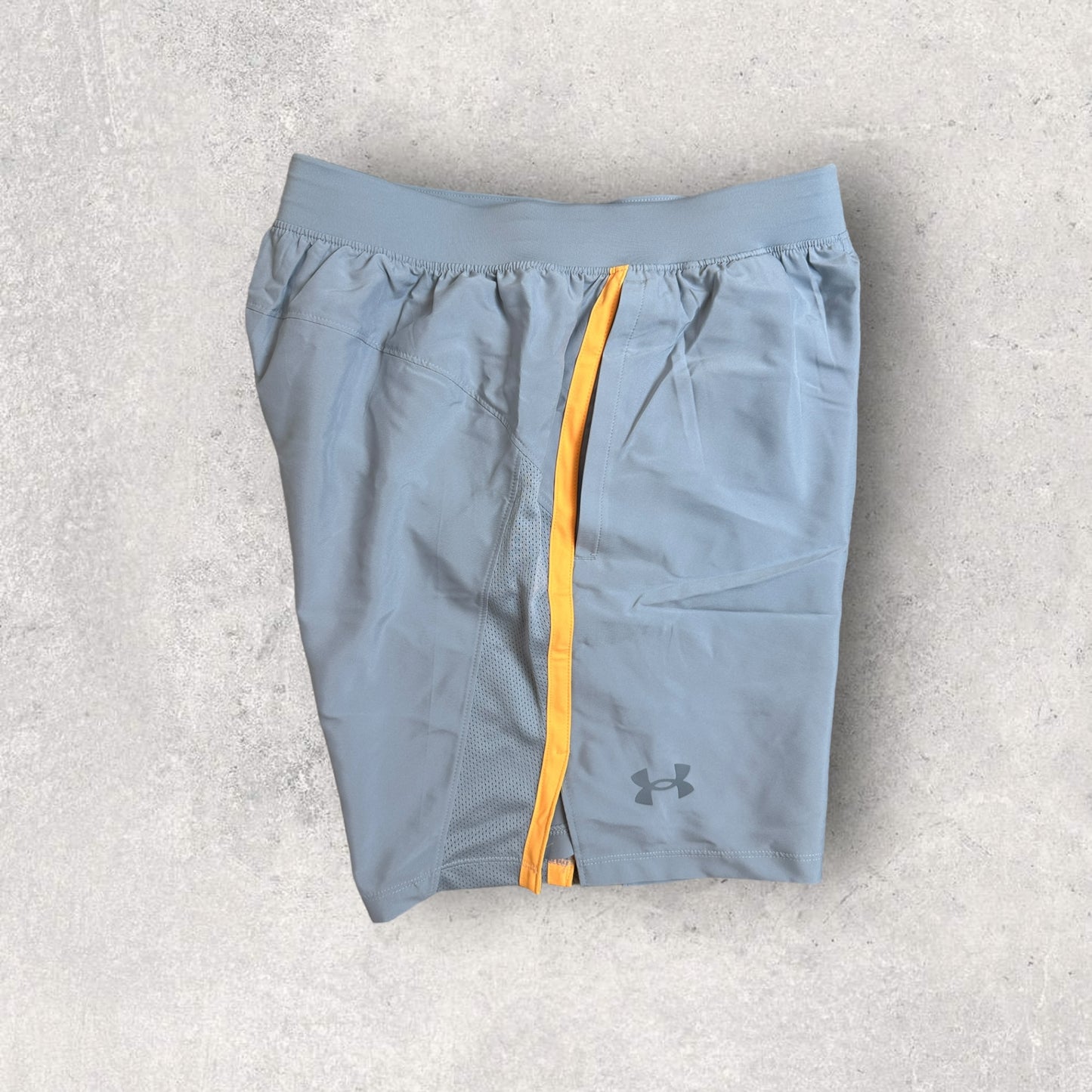 UNDER ARMOUR SPLATTER T-SHIRT/SHORT SET - ORANGE/GREY