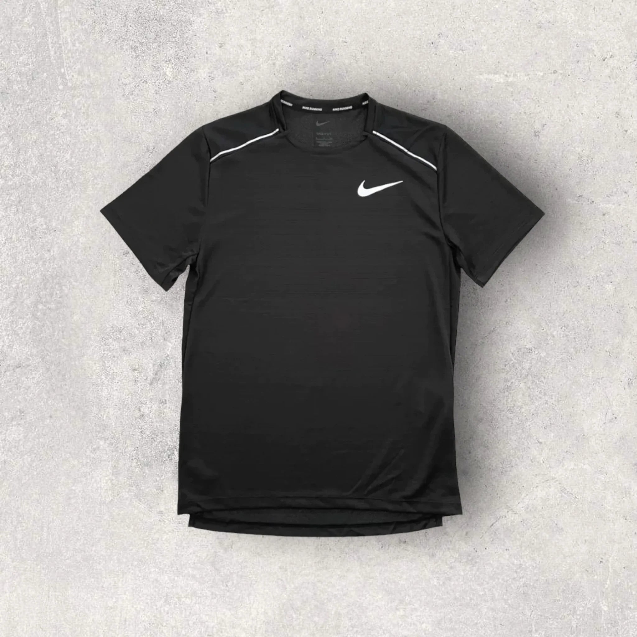 NIKE MILER 1.0 / STRIDE FLEX SHORT SET - BLACK/GREY