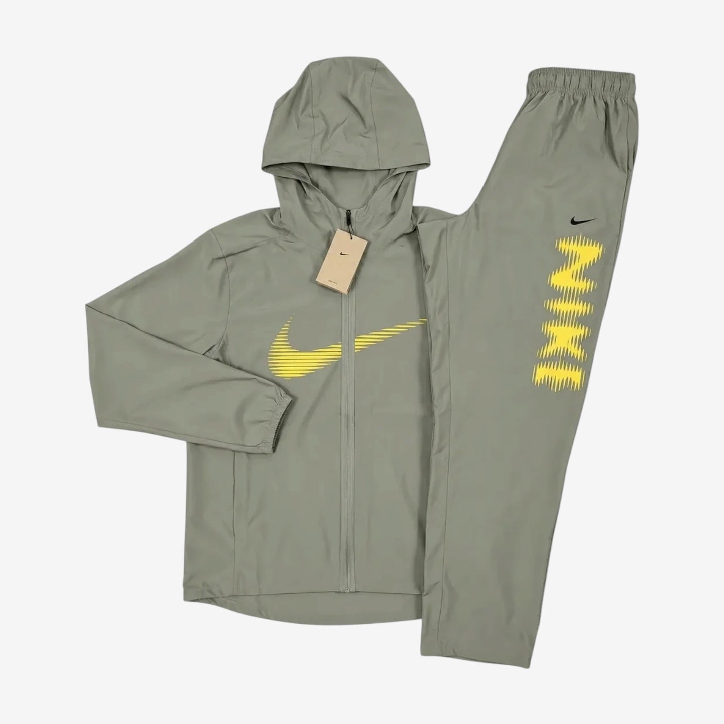 NIKE HD SWOOSH TRACKSUIT - KHAKI/YELLOW