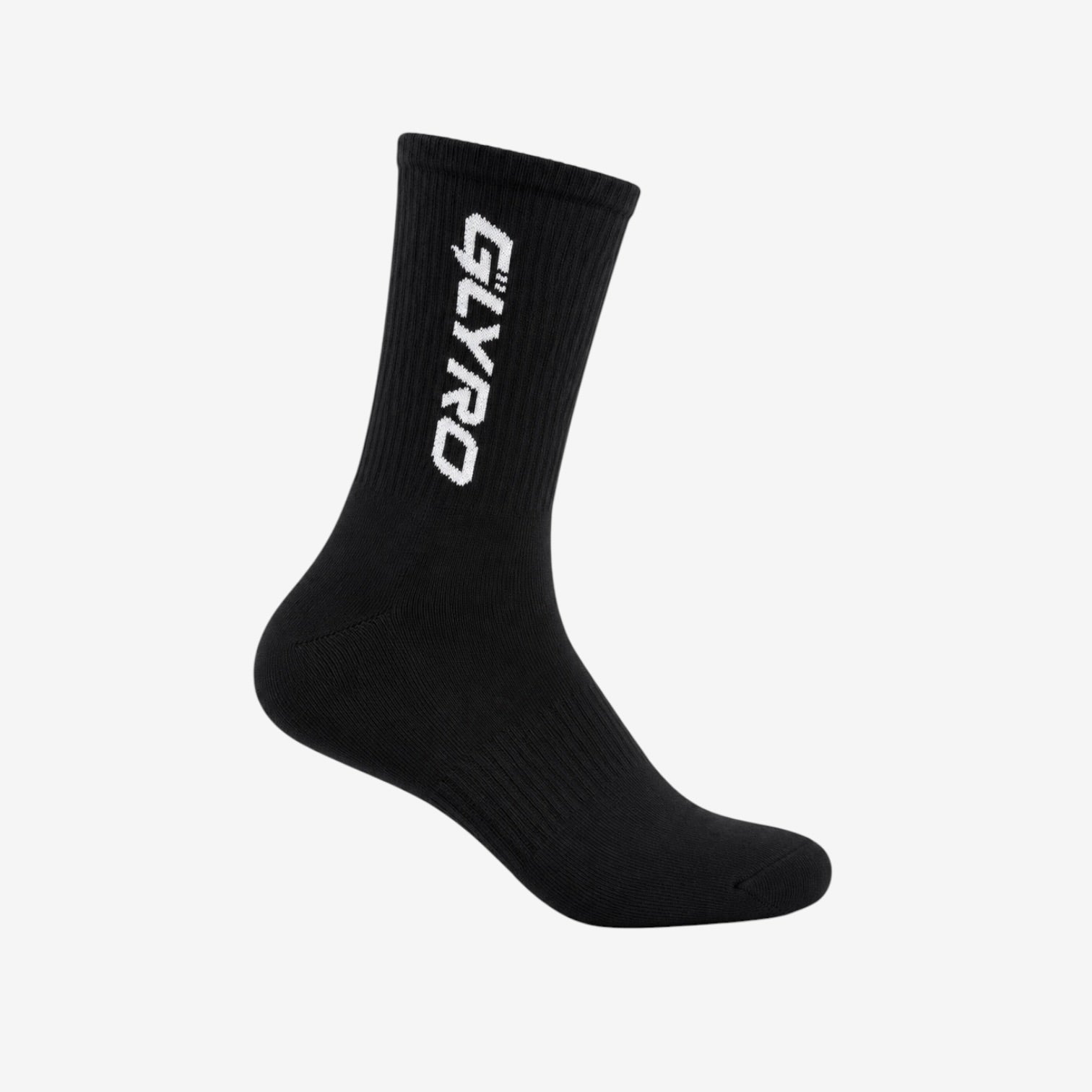 GLYRO ACTIVE CREW SOCKS - BLACK 3 PACK