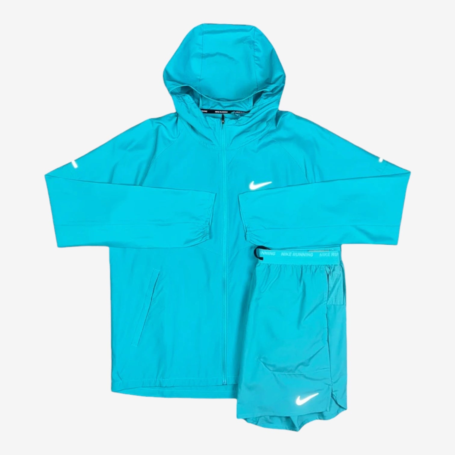 NIKE REPEL MILER WINDRUNNER JACKET DUSTY CACTUS & DUSTY CACTUS FLEX STRIDE SHORTS SET