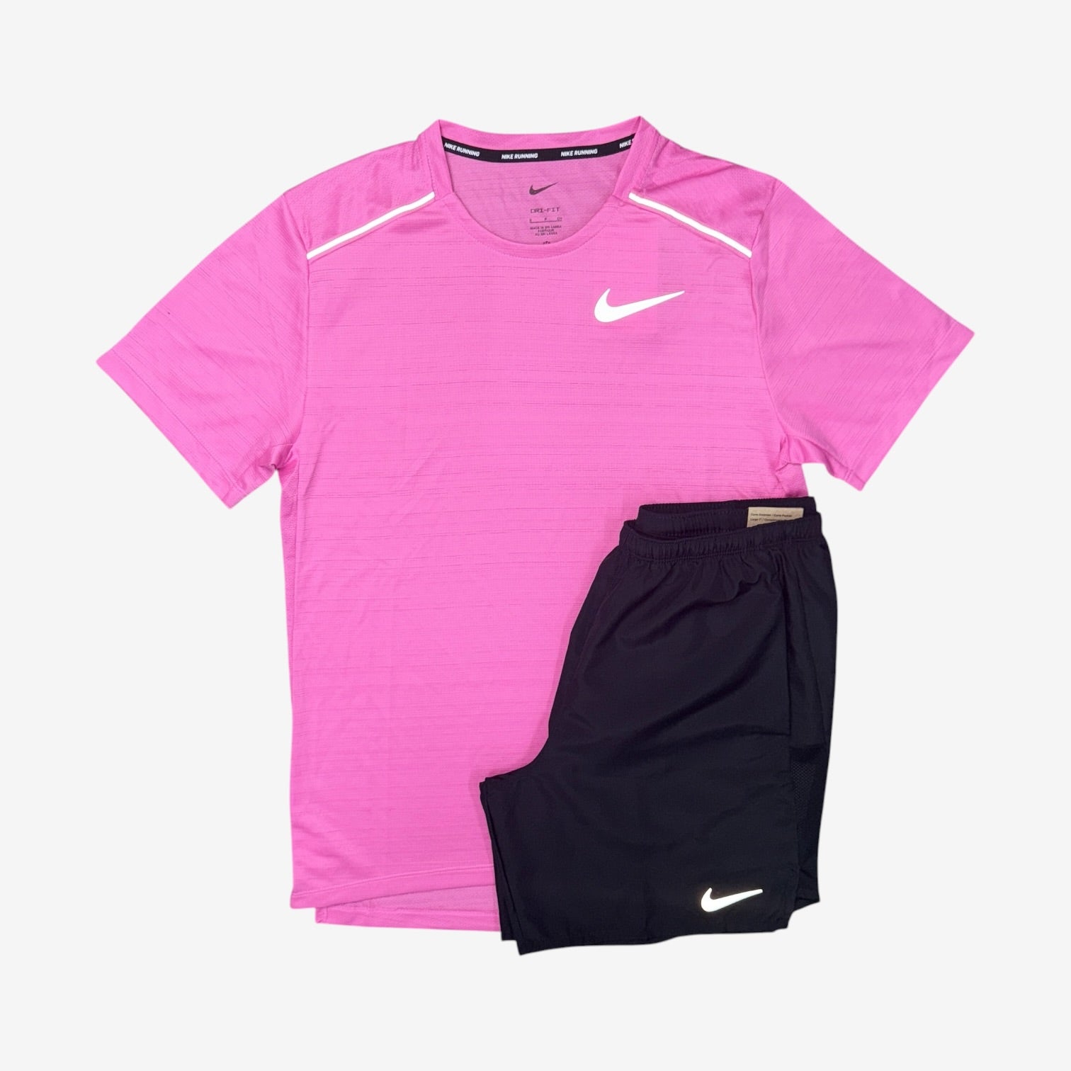 NIKE UV WINDRUNNER THREE PIECE SHORT SET - PLAYFUL PINK/GREY/BLACK