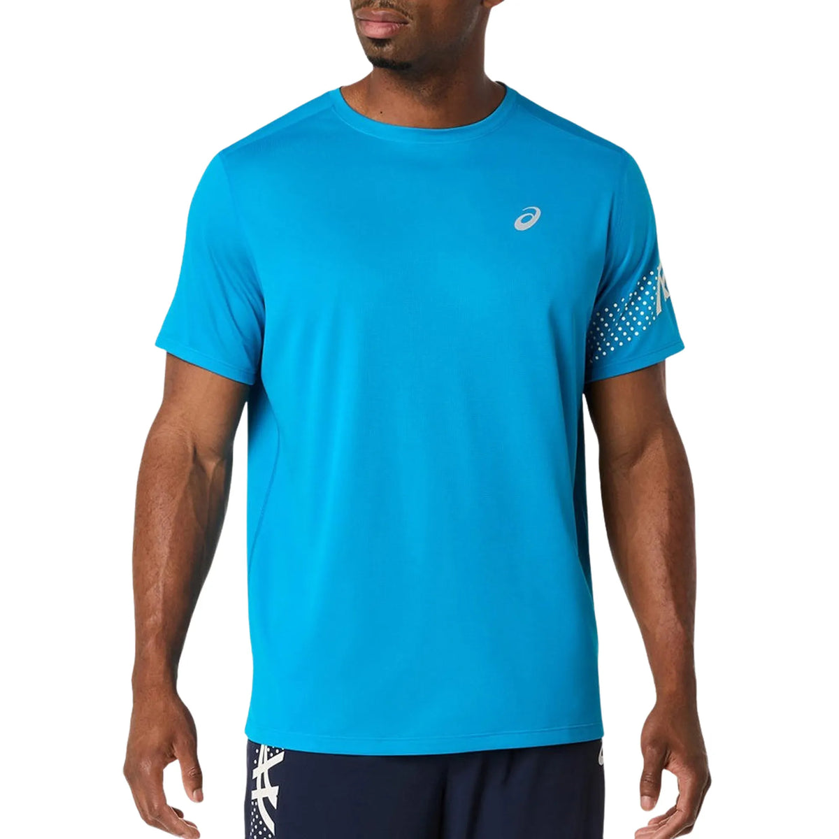 Asics Icon Short Sleeve Top - Aegean Blue/Cream