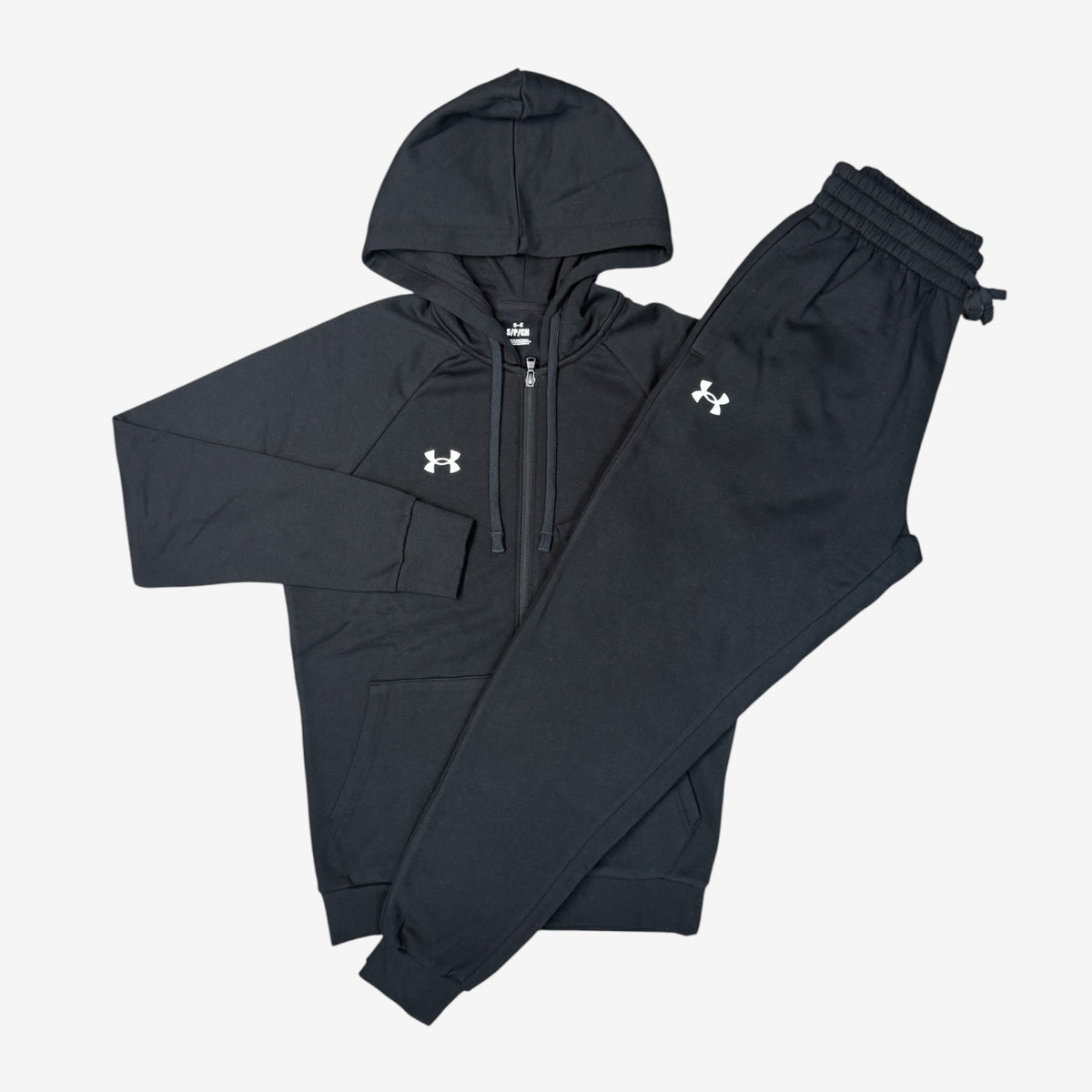 UNDER ARMOUR FLEECE ZIP TRACKSUIT - BLACK