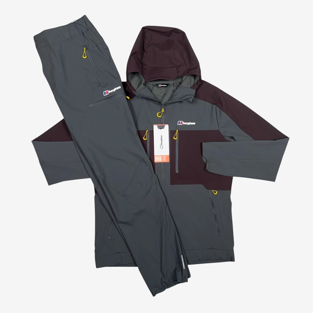 BERGHAUS VANTASHELL TRACKSUIT - BURGUNDY/GREY