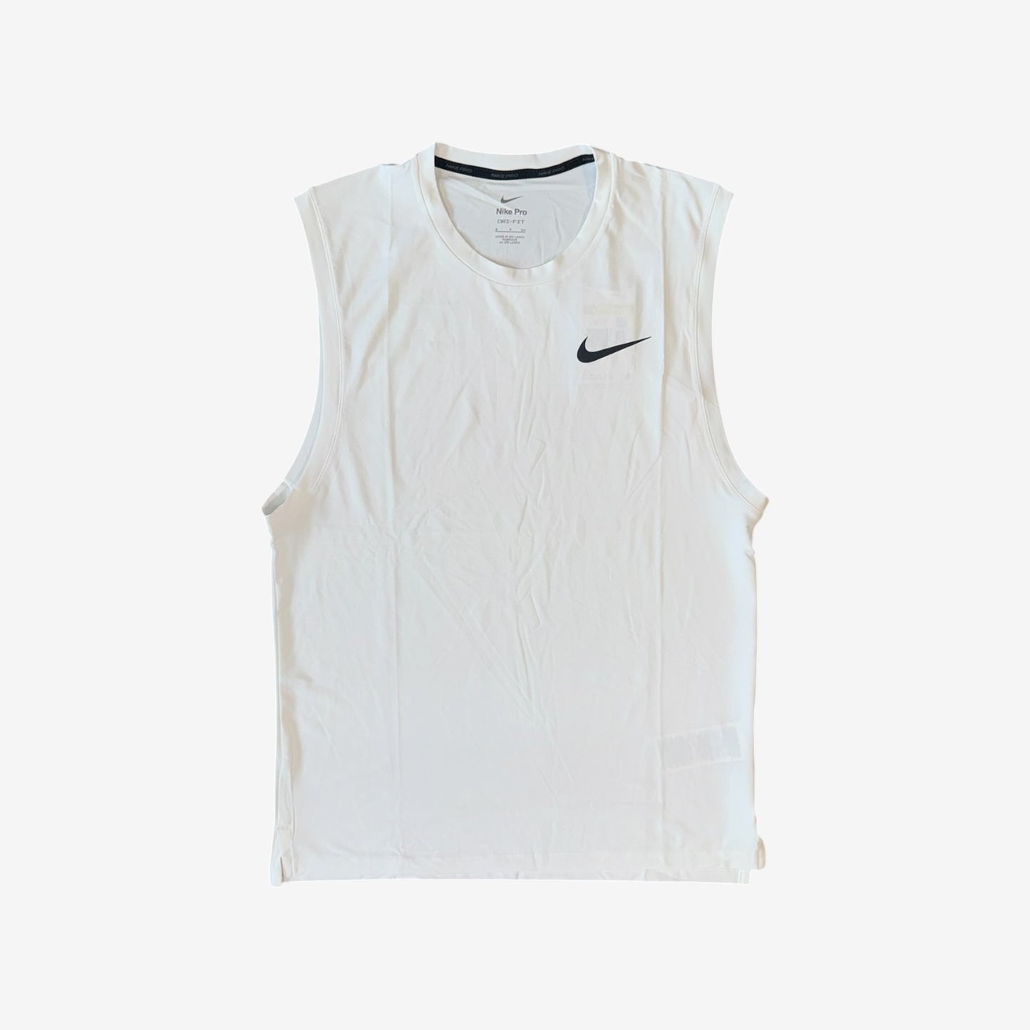 NIKE PRO DRI-FIT VEST & CHALLENGER SHORTS - WHITE/BLACK