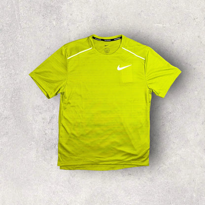 NIKE MILER 1.0 T-SHIRT/SHORT SET - BRIGHT CACTUS/BLACK