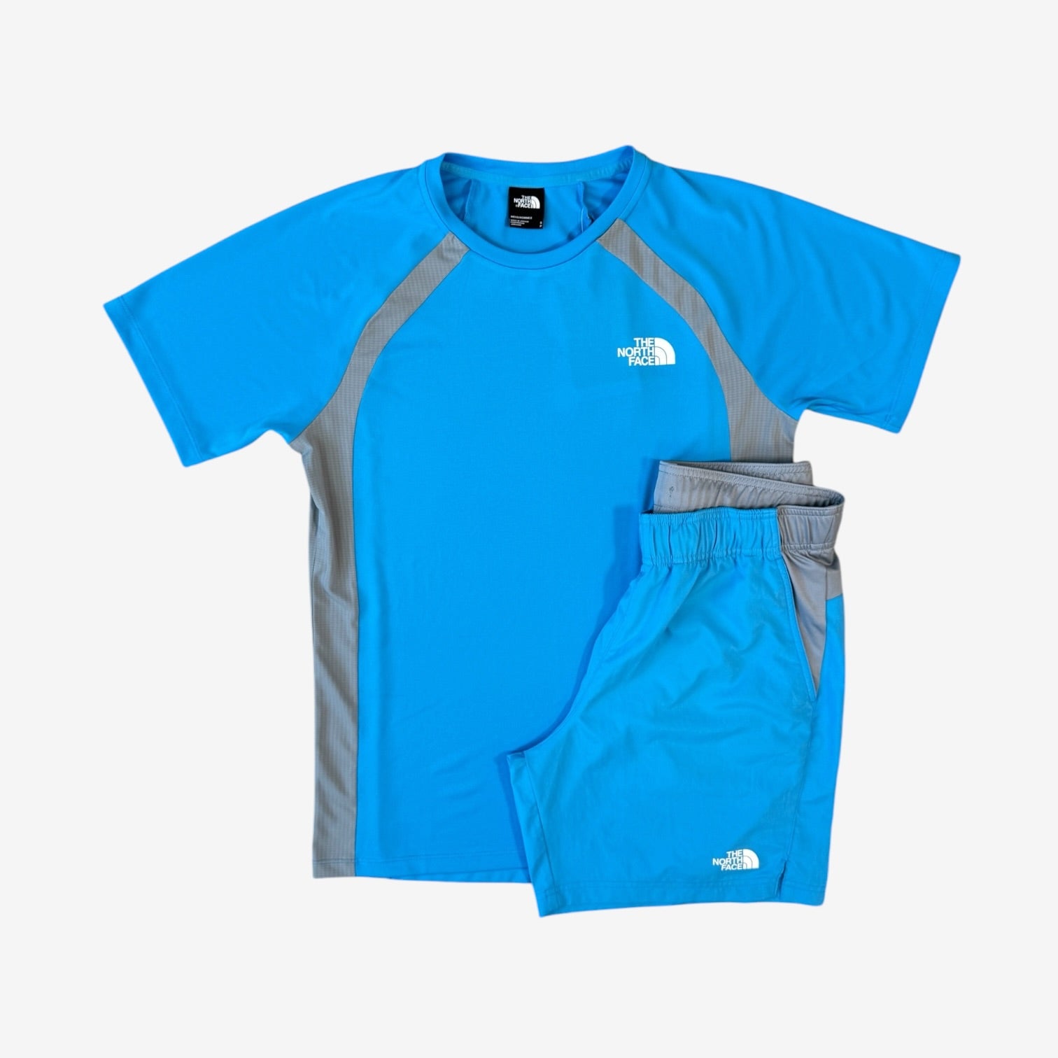 NORTH FACE PERFORMANCE SHORT SET - BLUE/GREY