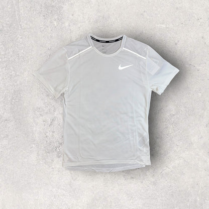 NIKE MILER 1.0 T-SHIRT/SHORT SET - WHITE/BLACK