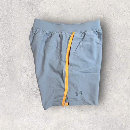 UNDER ARMOUR SPLATTER T-SHIRT/SHORT SET - ORANGE/GREY