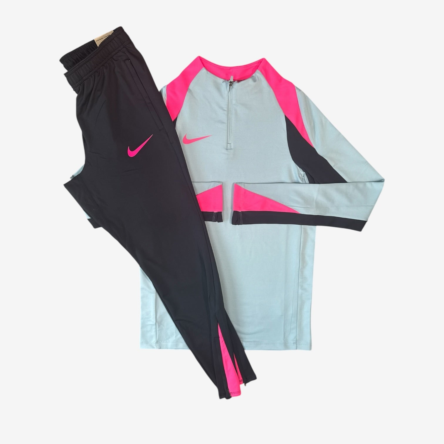 NIKE STRIKE 1/2 ZIP TRACKSUIT - BLACK/PINK/GREY