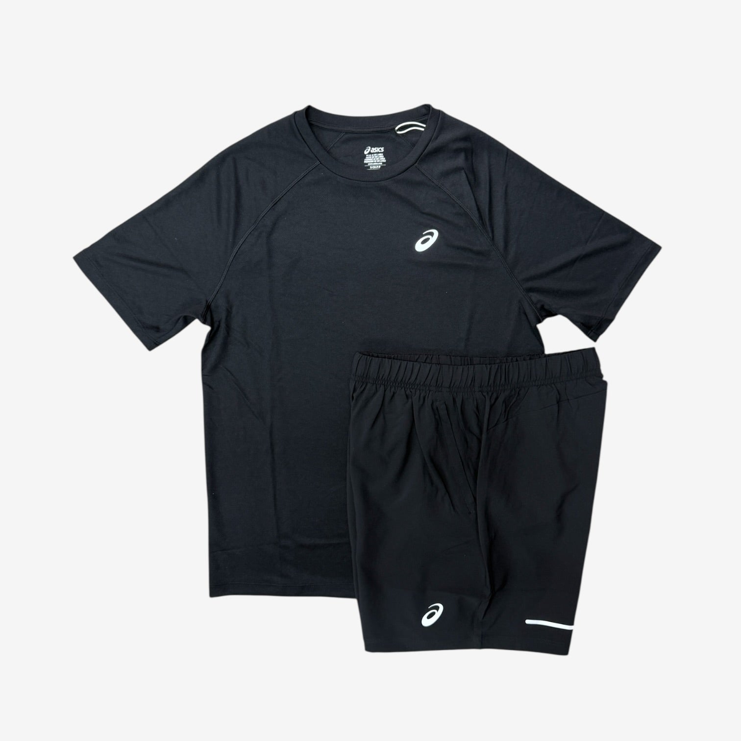 ASICS SPORT T-SHIRT/SHORT SET - BLACK