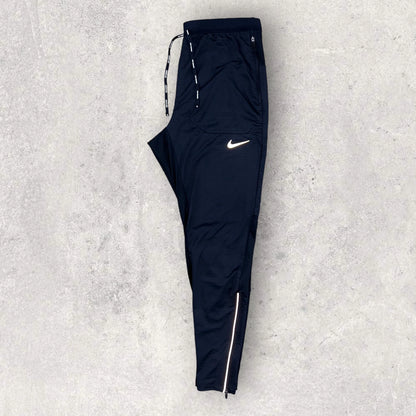 NIKE MILER SS DYE OPTI YELLOW / PHENOM ELITE BLACK PANTS