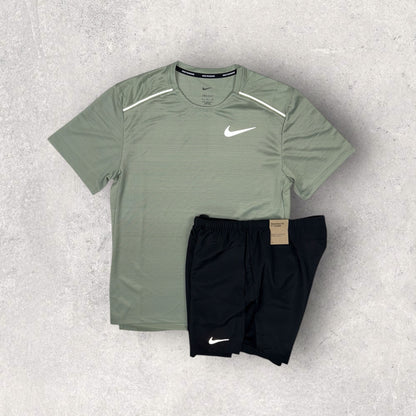 NIKE MILER 1.0 / SHORT SET - JADE HORIZON/BLACK