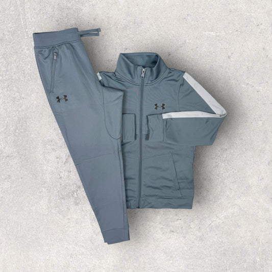 UNDER ARMOUR POLY PENNANT JUNIOR TRACKSUIT - SLATE