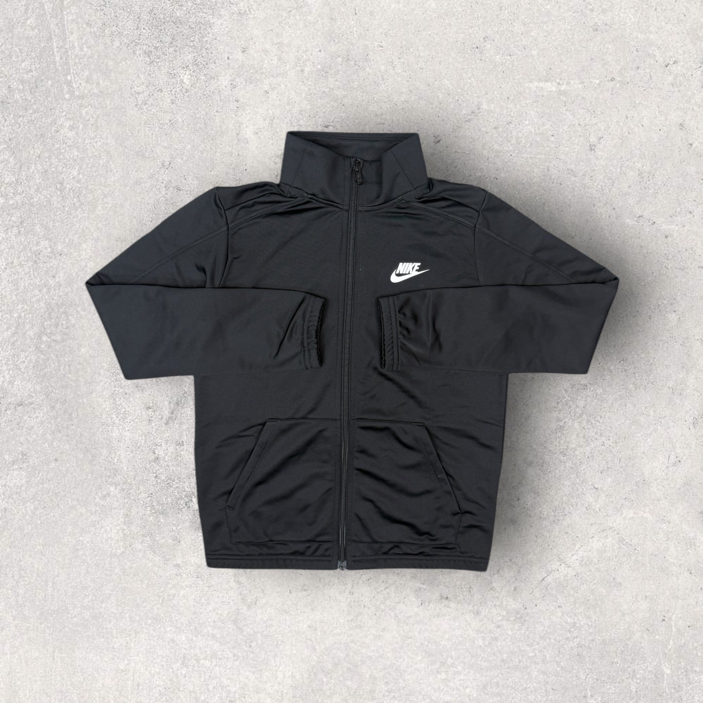 NIKE JUNIOR POLY TRACKSUIT - BLACK