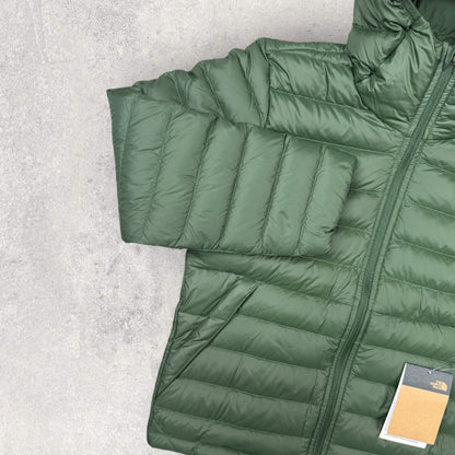 NORTH FACE TEEN ACONCAGUA HOODED DOWN JACKET - GREEN