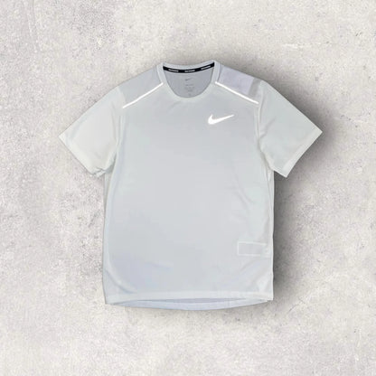 NIKE MILER 1.0 / STRIDE FLEX SHORT SET - WHITE/GREY