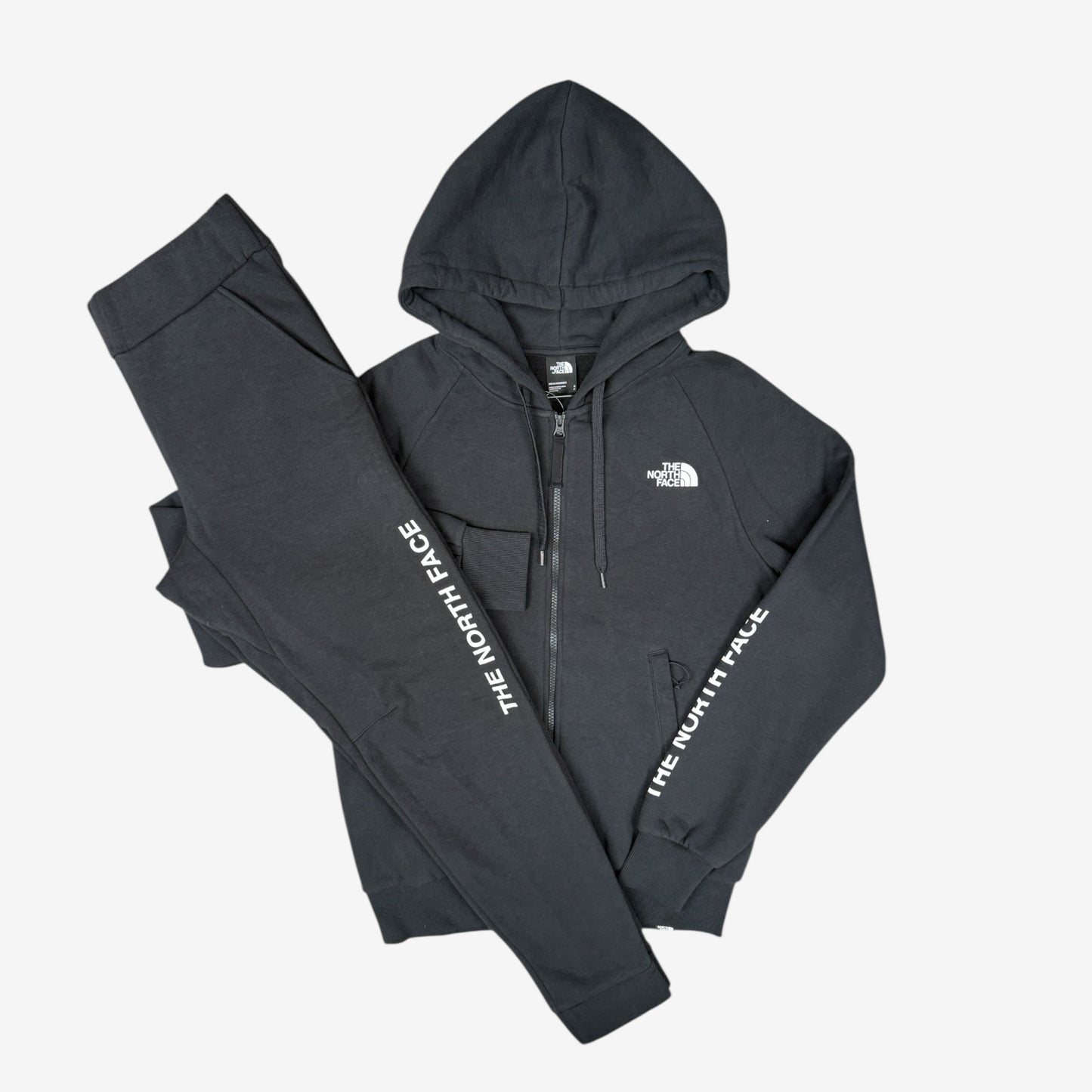 NORTH FACE FLEECE HOODED TRACKSUIT - BLACK