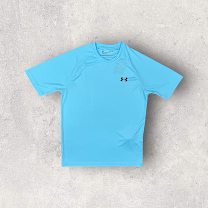 UNDER ARMOUR VELOCITY T-SHIRT / SHORT SET - SKY BLUE/GREY