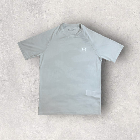 UNDER ARMOUR JACQUARD T-SHIRT - GREY/WHITE