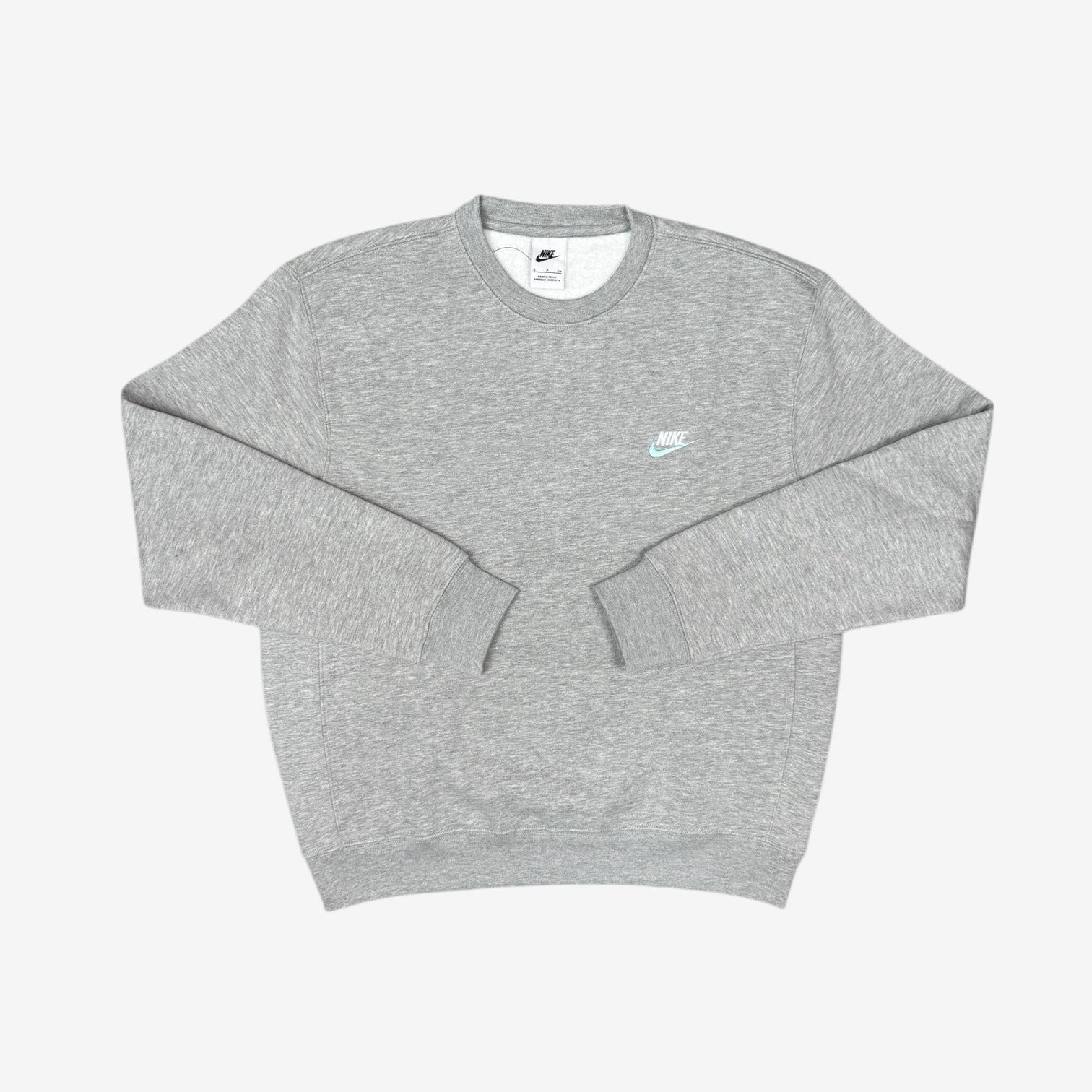 NIKE FLEECE SWEATSHIRT TRACKSUIT - GREY/MINT