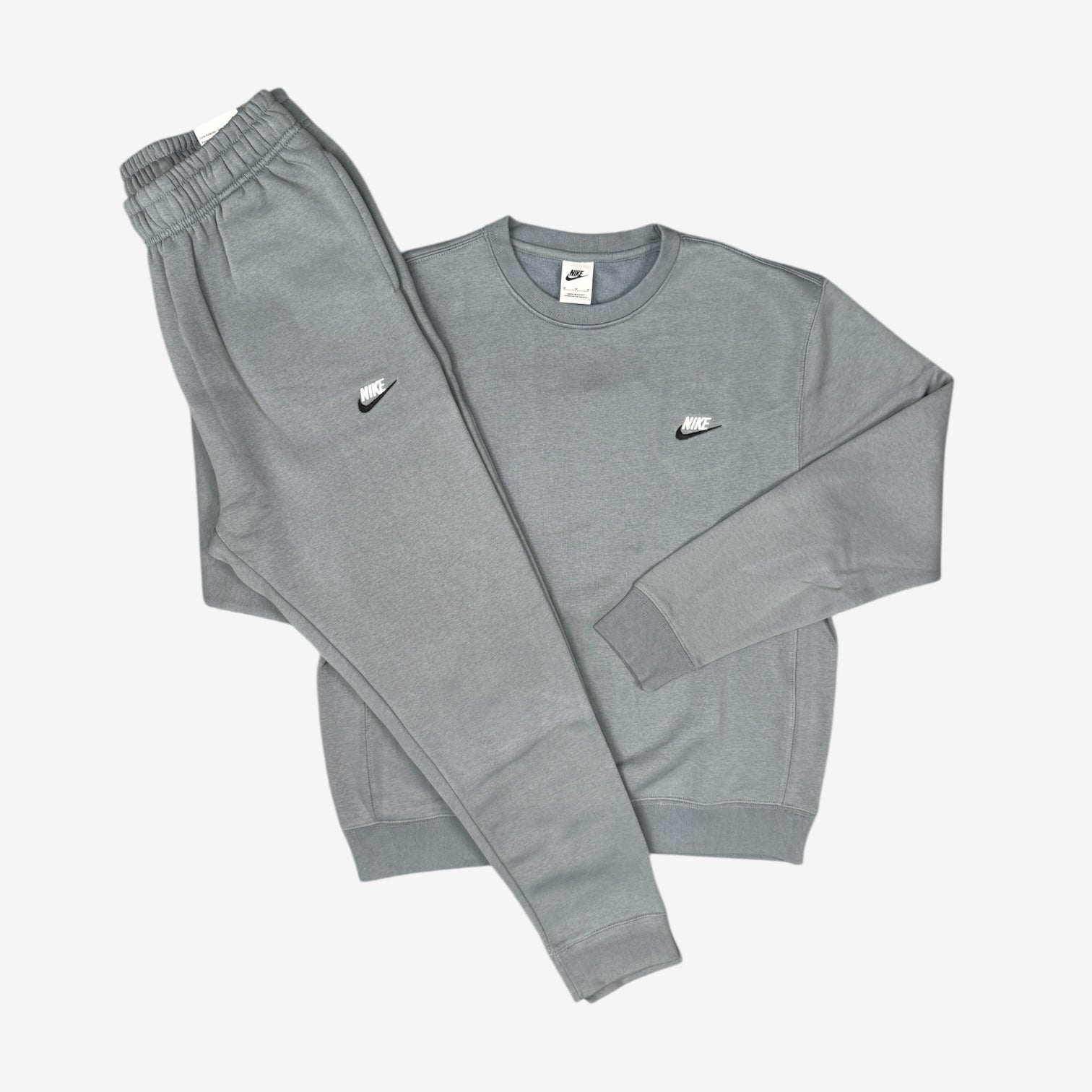 NIKE FLEECE SWEATSHIRT TRACKSUIT - SLATE GREY