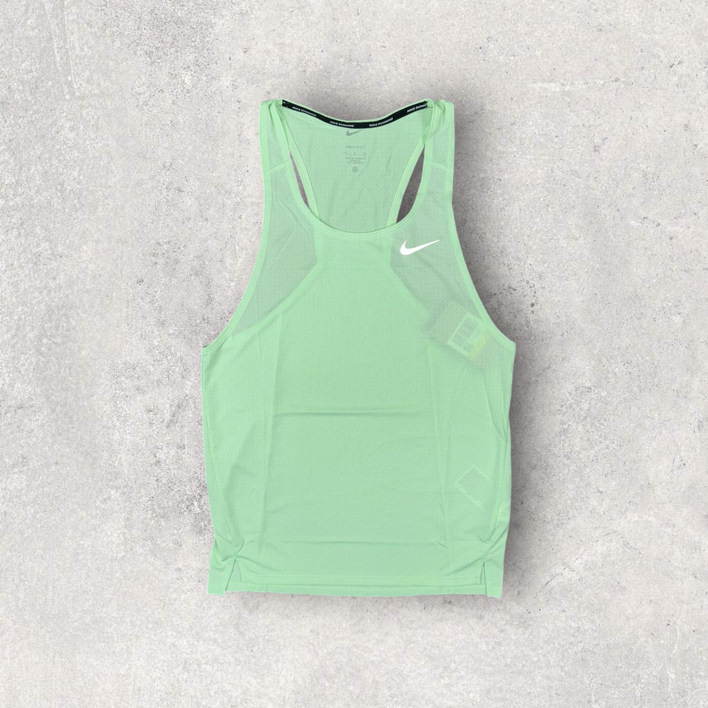 NIKE DRI-FIT RUNNING VEST - VAPOUR GREEN