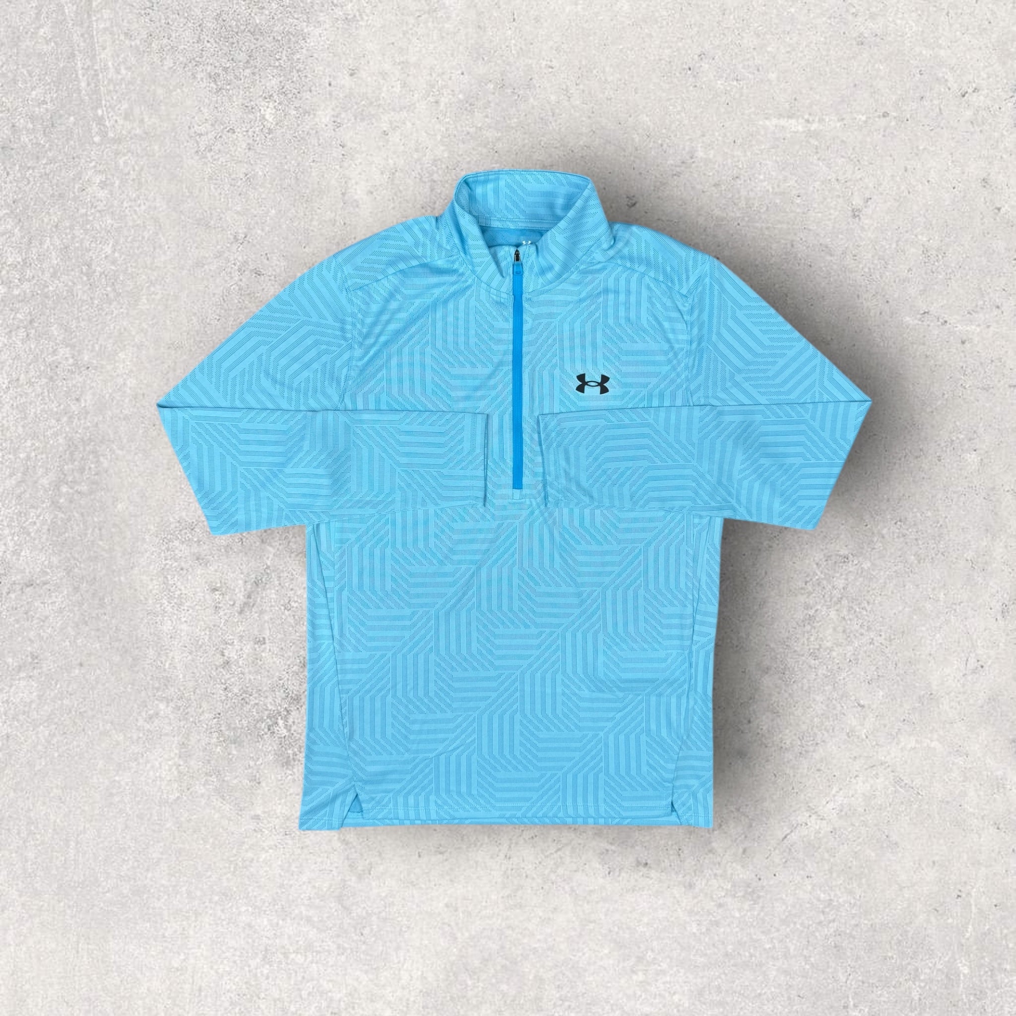 UNDER ARMOUR GEO 1/4 ZIP SHORT SET - BLUE/BLACK