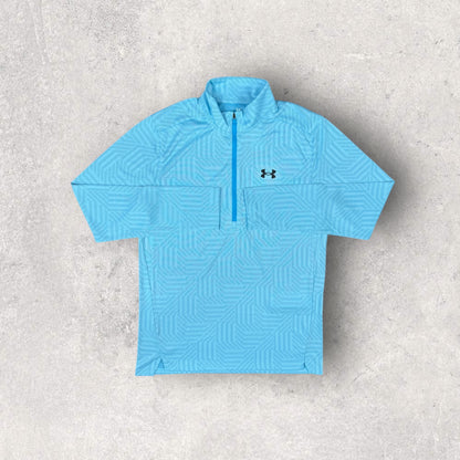 UNDER ARMOUR GEO 1/4 ZIP SHORT SET - BLUE/BLACK
