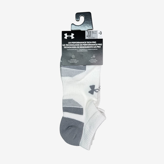 UNDER ARMOUR PERFORMANCE TECH PRO SOCKS - WHITE