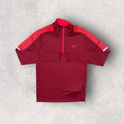UNDER ARMOUR UTILITY 1/4 ZIP SHORT SET - RED