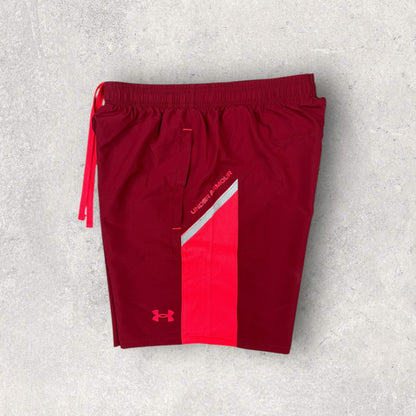 UNDER ARMOUR UTILITY 1/4 ZIP SHORT SET - RED