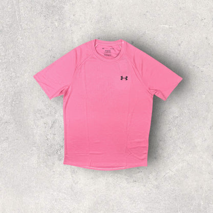 UNDER ARMOUR TECH SHORT SET - PINK/BABY PINK