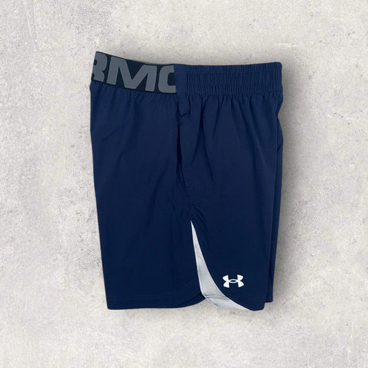 UNDER ARMOUR WOVEN SHORTS - NAVY/WHITE