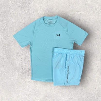 UNDER ARMOUR TECH SHORT SET - BLUE