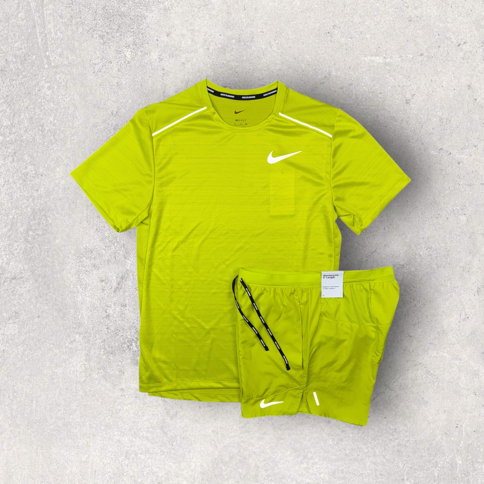NIKE MILER 1.0 / STRIDE FLEX 5 SHORT SET - CACTUS