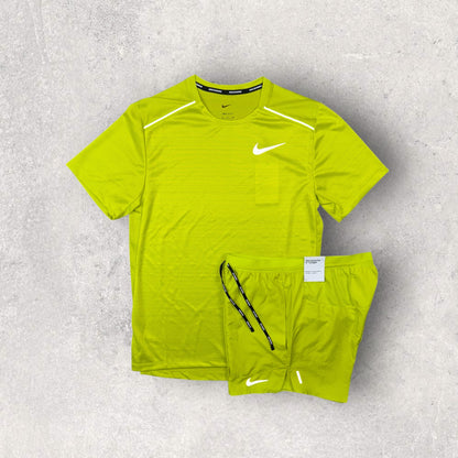 NIKE MILER 1.0 / STRIDE FLEX 5 SHORT SET - CACTUS