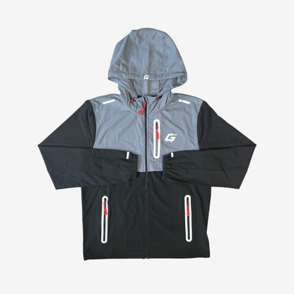 GLYRO REFLECT 1.0 TRACKSUIT - BLACK/SLATE/SOLAR RED