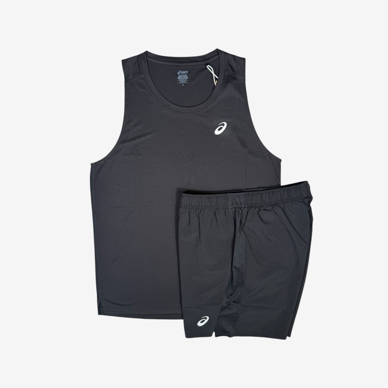 ASICS VEST SHORT SET - BLACK
