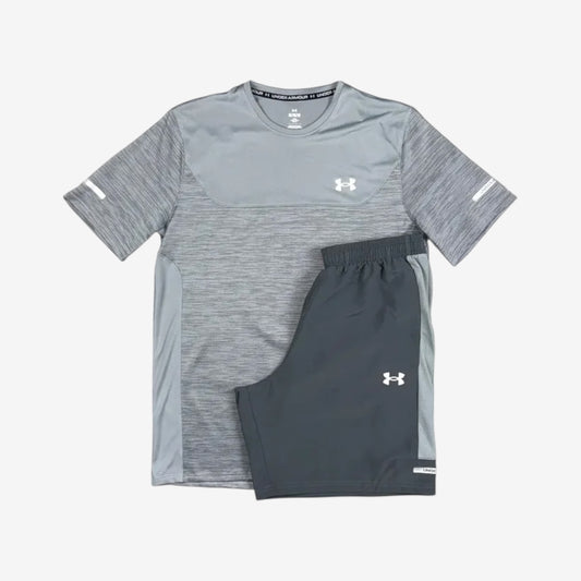 UNDER ARMOUR UTILITY SHORT SET - GREY