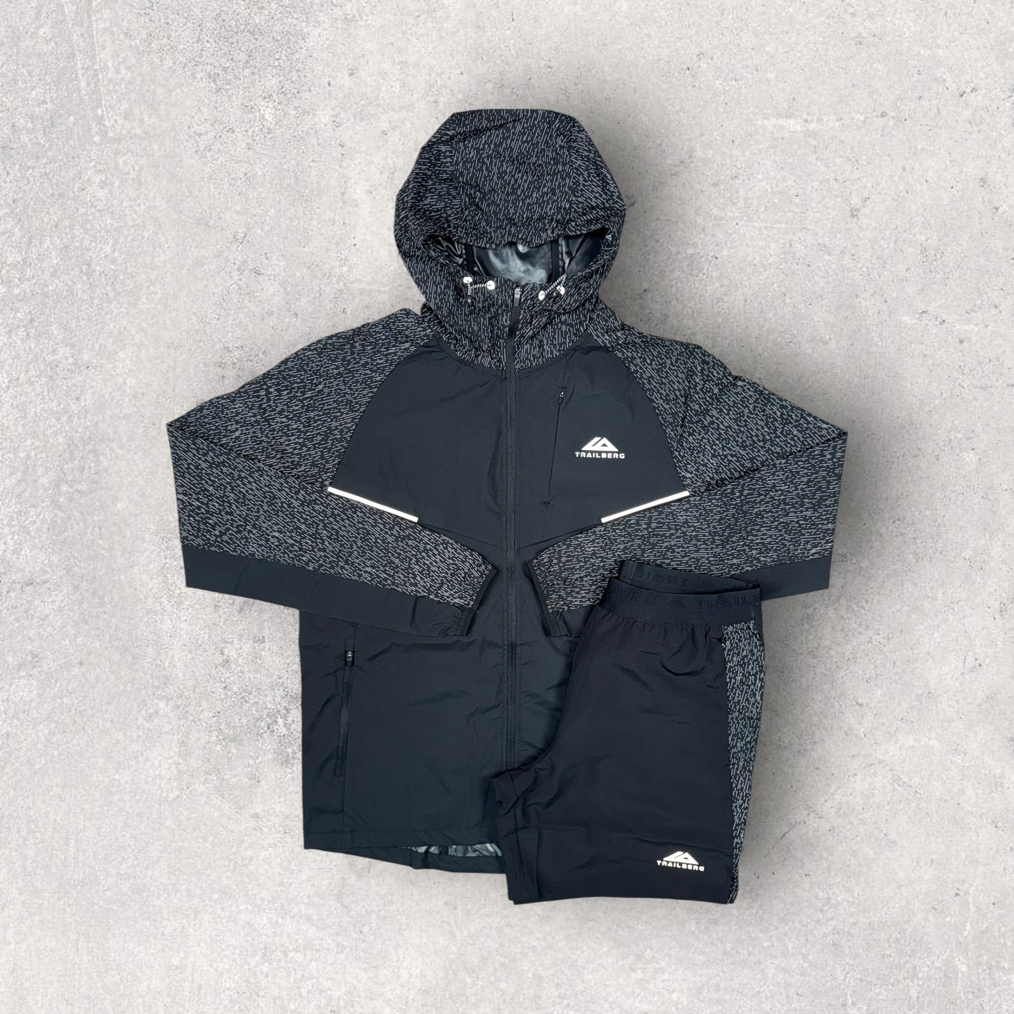 TRAILBERG REFLECT JACKET SET - BLACK