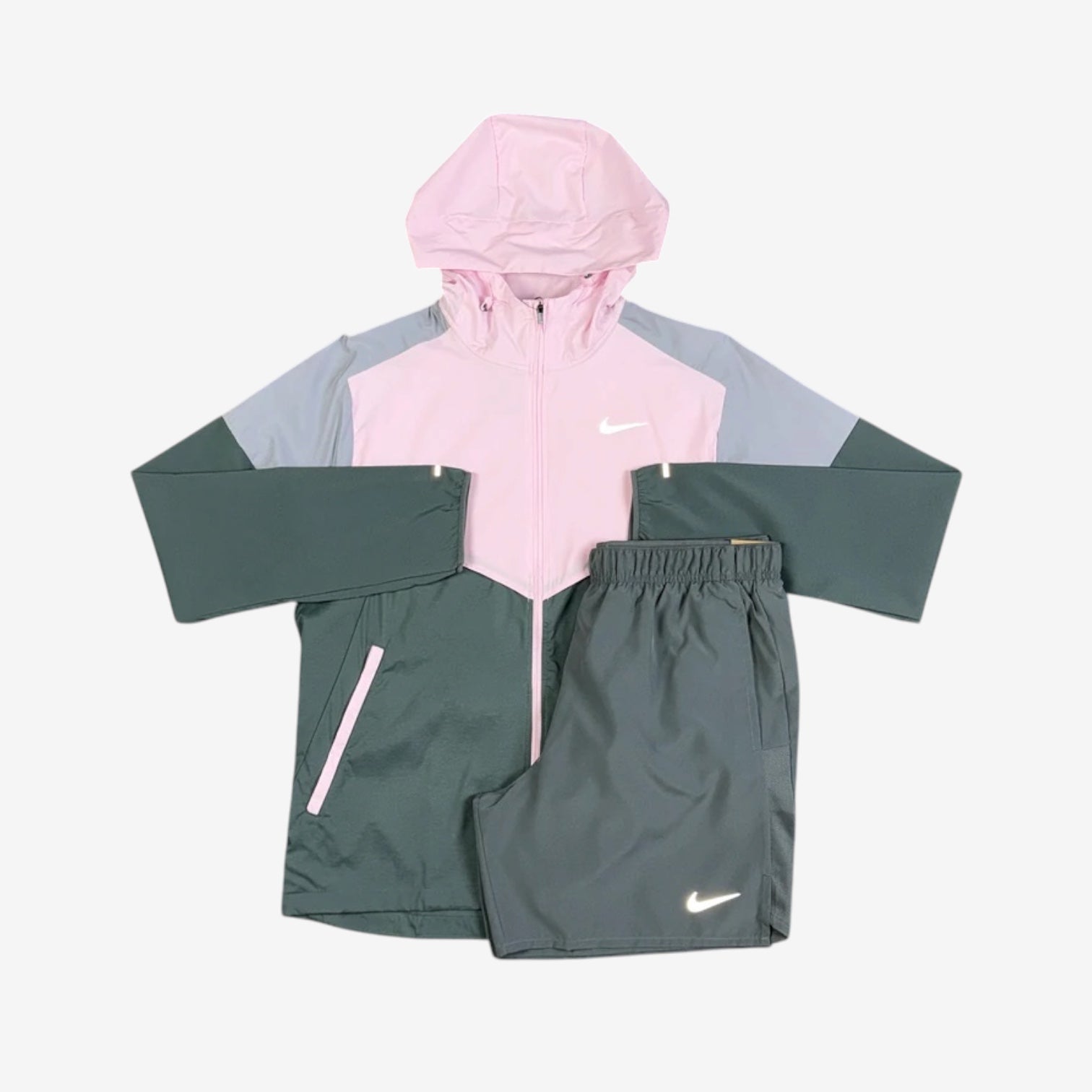 NIKE UV WINDRUNNER JACKET SET - PINK FOAM/GREY