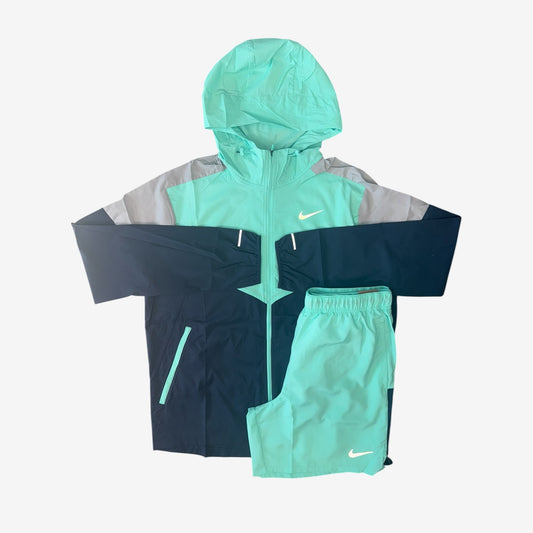 NIKE UV WINDRUNNER JACKET SET - MINT/NAVY/GREY