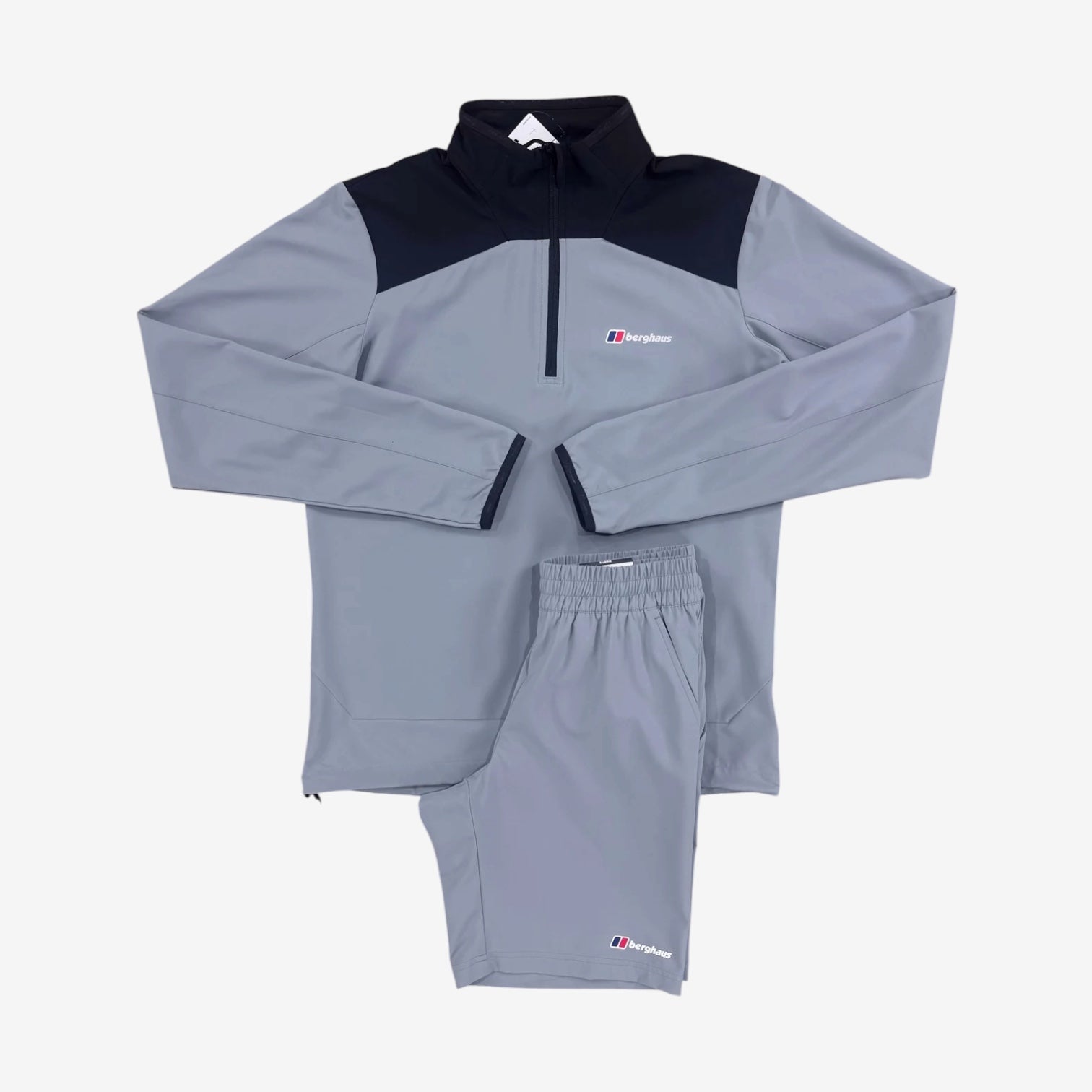 BERGHAUS TERRAIN TREK 1/4 SHORT SET - GREY/BLACK