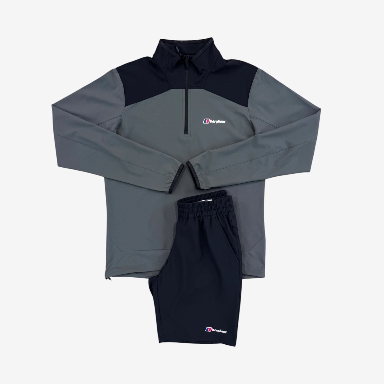 BERGHAUS TERRAIN TREK 1/4 SHORT SET - BLACK/GREY
