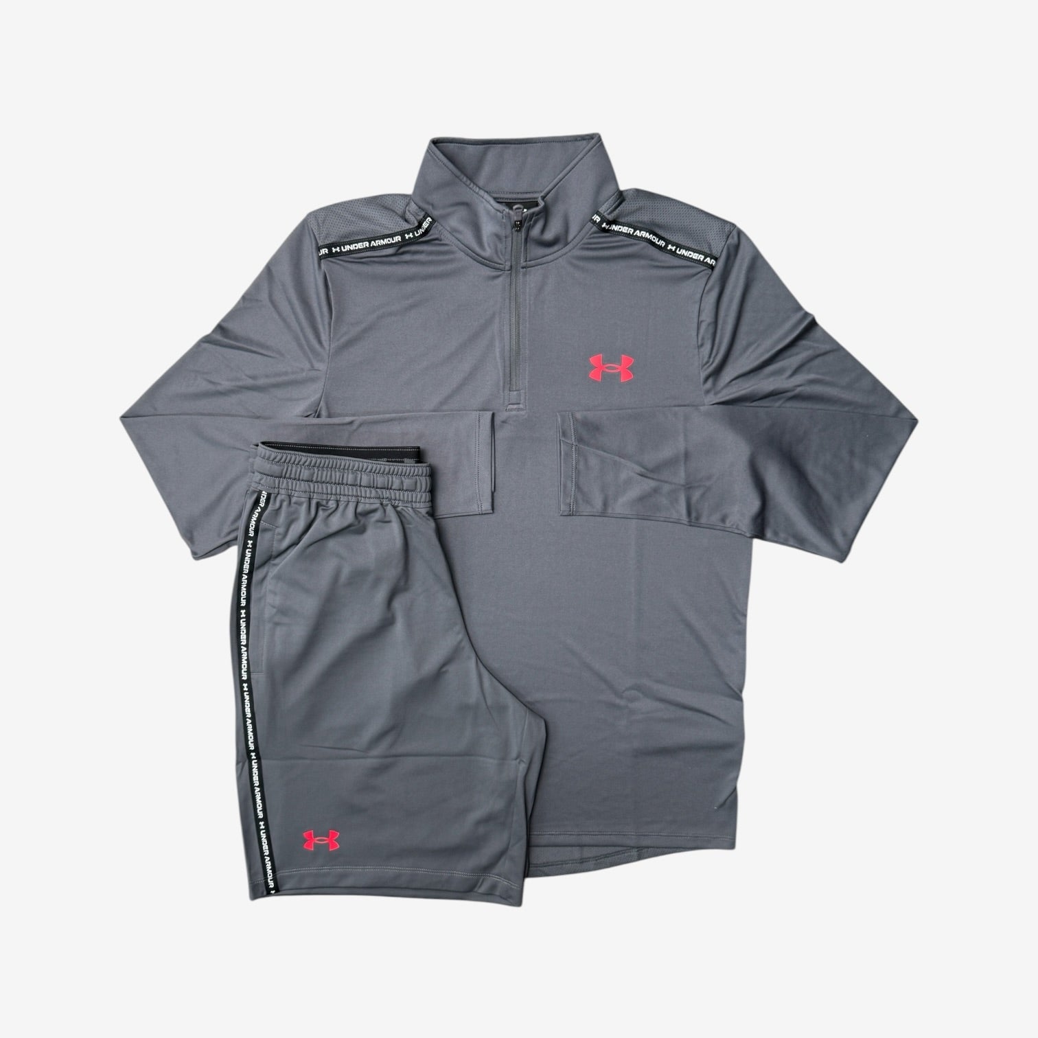 UNDER ARMOUR TECH 1/4 ZIP SET - GREY