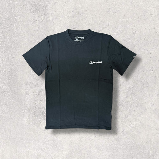 BERGHAUS LOGO COTTON T-SHIRT - BLACK